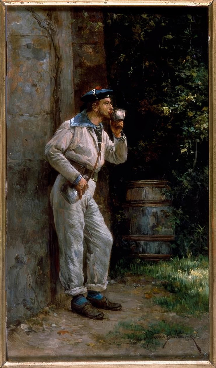 E.P.Berne-Bellecour, A Necessary Break / Painting alkotó: Etienne Prosper Berne Bellecour