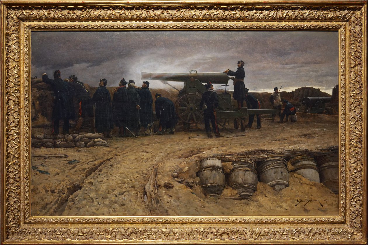 Francia nehéztüzérség Párizs ostrománál, 1872 alkotó: Etienne Prosper Berne Bellecour