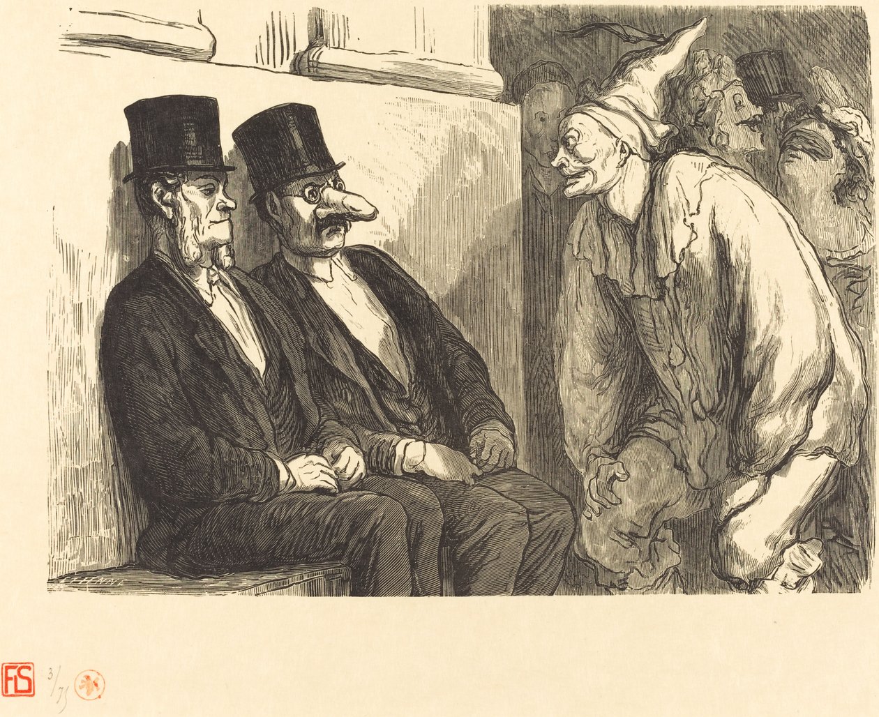 Operabál: Túl jól szórakozol! alkotó: Etienne after Honoré Daumier