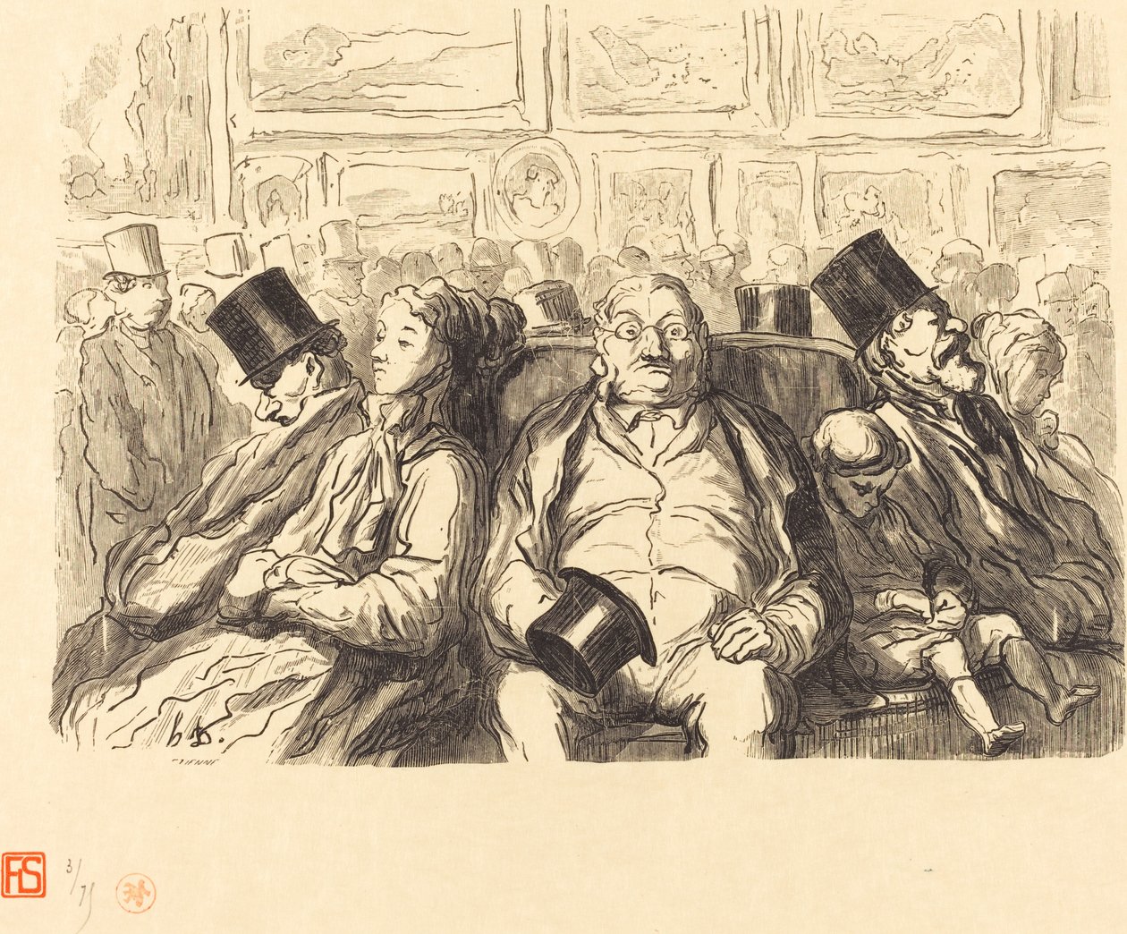 Képzőművészeti Kiállítás - A szalon carre - Egy pillanatnyi pihenés alkotó: Etienne after Honoré Daumier