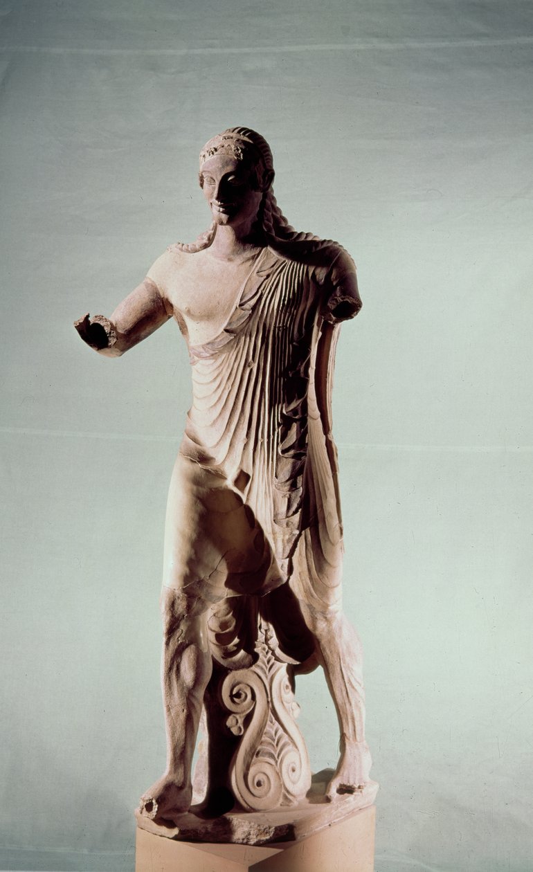 Veiii Apolló, a Minerva templomból, Kr.e. 510 körül (terrakotta) alkotó: Etruscan