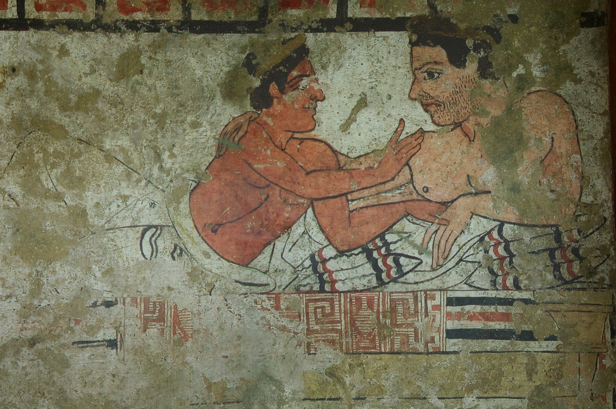 Részlet az Infernal Quadriga sírja falfestményéről alkotó: Etruscan