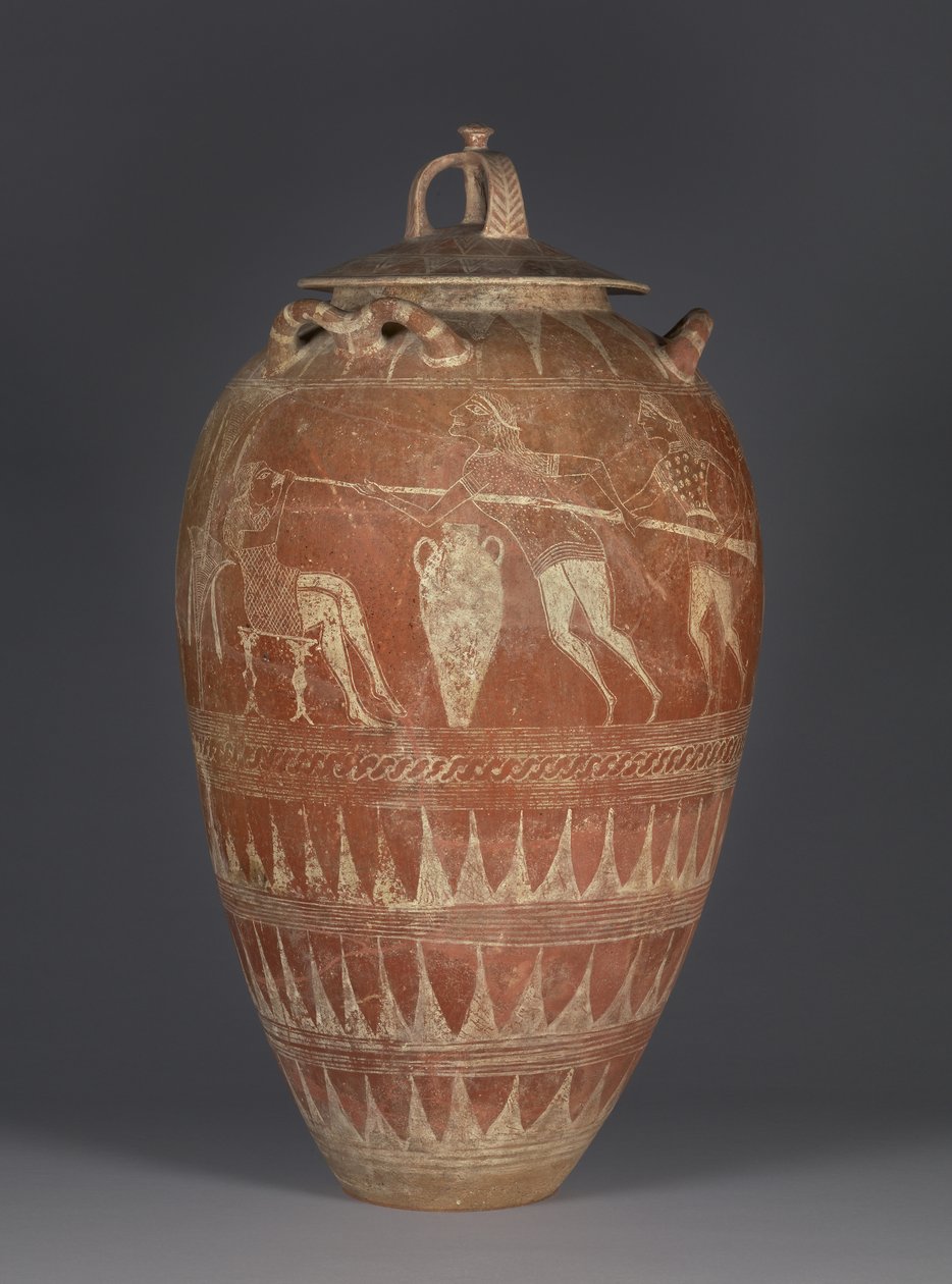 Etruszk fedeles pithos Polyphemos megvakításával, ie 650-25 (terrakotta) alkotó: Etruscan
