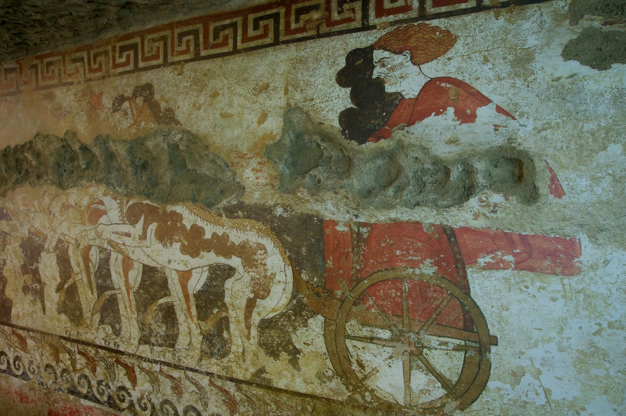 Falfestmény az Infernal Quadriga sírjából A 378994-es falfestmény részlete alkotó: Etruscan