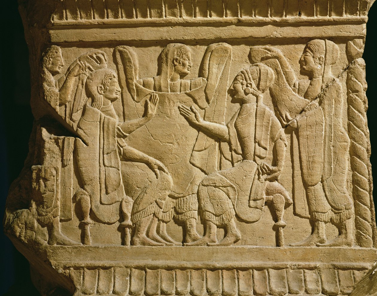 Nőgyógyászati jelenetet ábrázoló dombormű alkotó: Etruscan