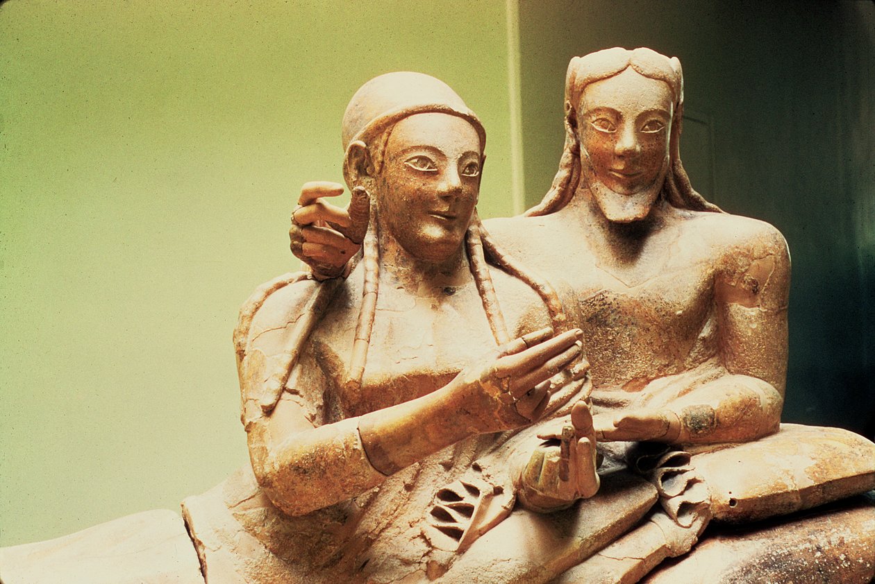 A házastársak szarkofágja, Cerveteriből (részlet) alkotó: Etruscan
