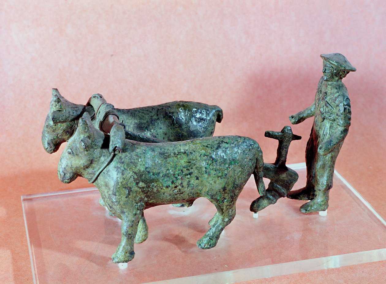 Az arezzói szántóvető, Cerveteriből, Kr. e. 6. század (bronz) alkotó: Etruscan