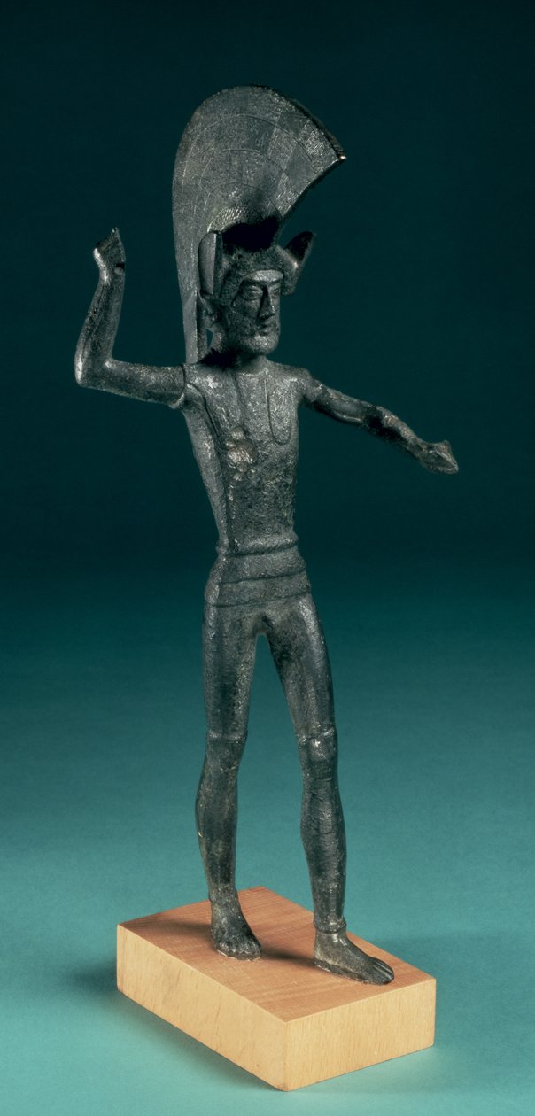 Harcos, Umbriából, etruszk, ie 5. század (bronz) alkotó: Etruscan