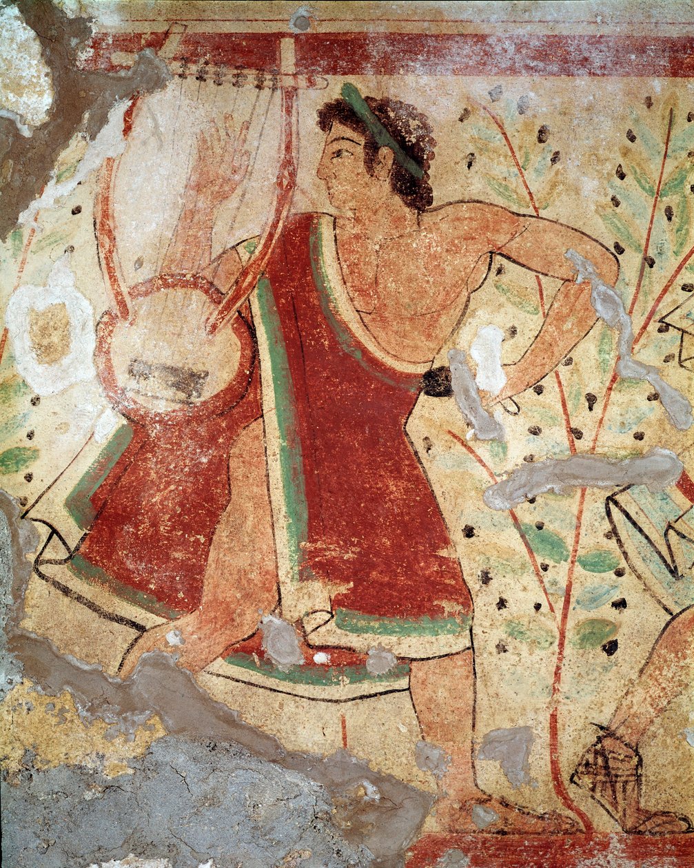 Egy lírajátékos (freskó, ie 520) alkotó: Etruscan
