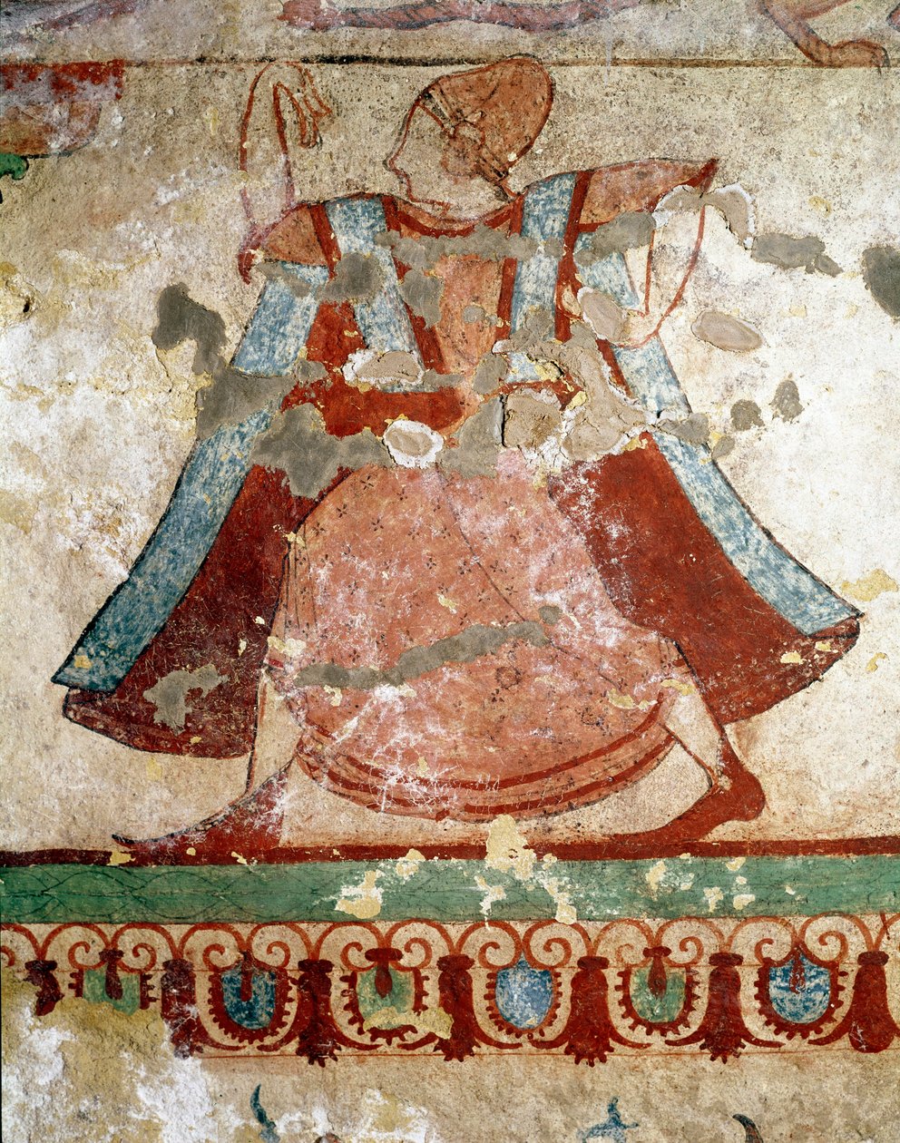 Táncosnő hosszú tunikával (a freskó részlete, ie 520) alkotó: Etruscan