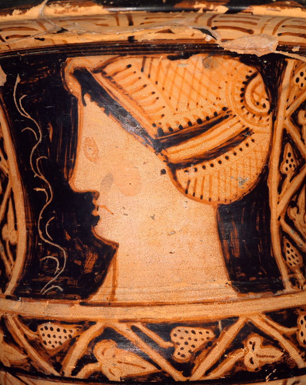 Részlet egy kehely alakú kráterből Spinából (Emilia Romagna). Etruszk civilizáció, Kr. e. 4. század. alkotó: Etruscan
