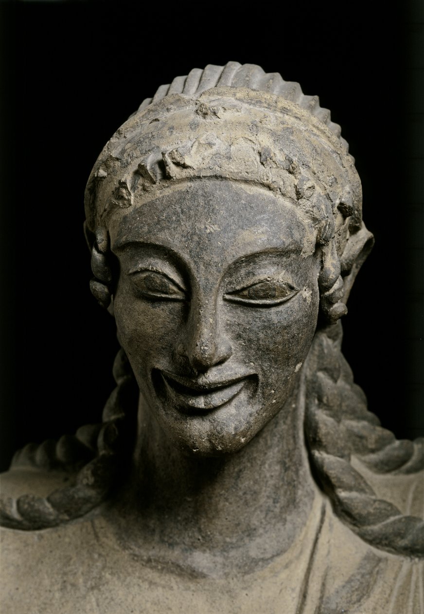ETRUSCAN ART: Kr. e. 510-490 körül. Veius, szentély, Kr. e. 510-490 körül (terrakotta). alkotó: Etruscan