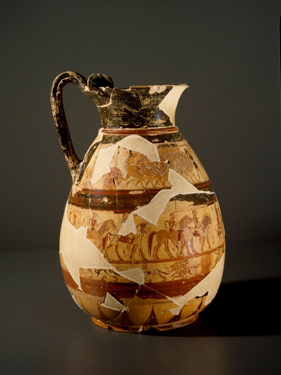 Etruszk antikvitás: olpe agyagban alkotó: Etruscan