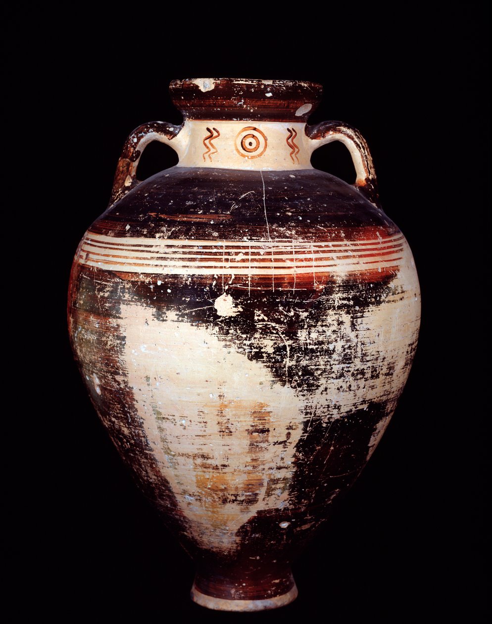 Etruszk civilizáció: SOS típusú tetőtéri amfora, Cerveteriből, Monte Abatonei nekropolisz, Olaszország - ie 675-625 alkotó: Etruscan