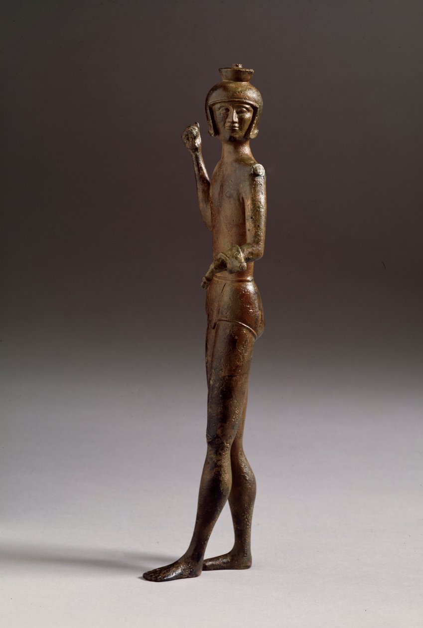 Etruszk civilizáció: bronz harcos szobor alkotó: Etruscan