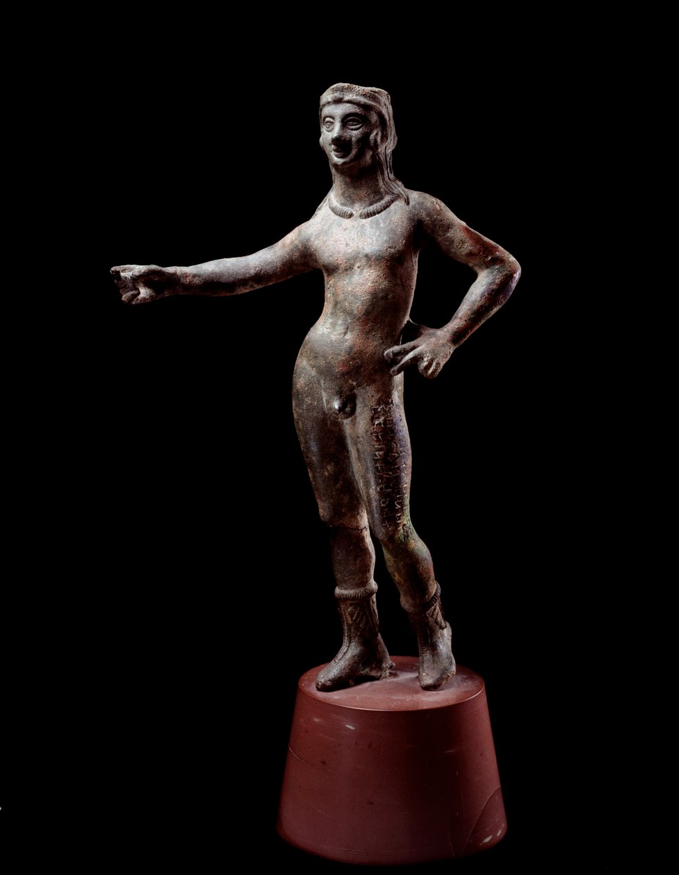 Etruszk civilizáció: "" a culsans dizájn istensége"" Bronz szobor, Kr.e. 3. század Cortonából, Olaszország Mérete 30 cm alkotó: Etruscan