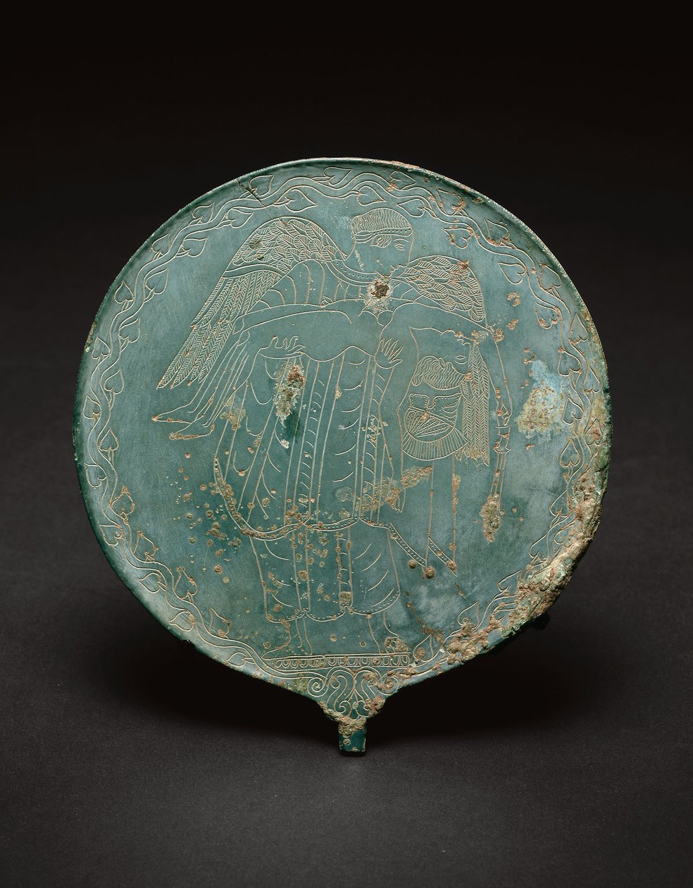 Kézi tükör, ie 470 - ie 450 (bronz) alkotó: Etruscan