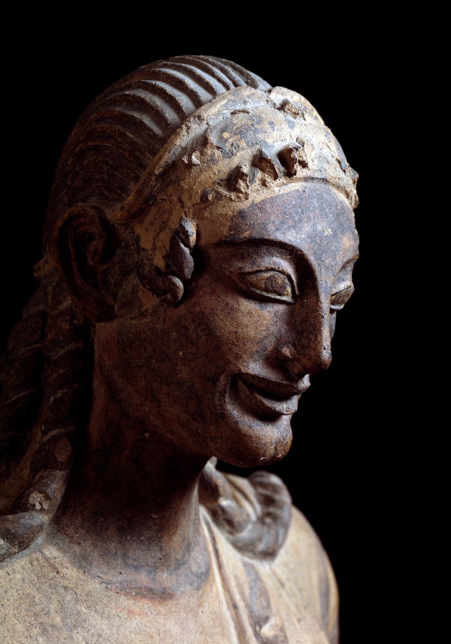 Veio Apollo feje (Részletek) - Terrakotta szobor, ie 510-490 alkotó: Etruscan
