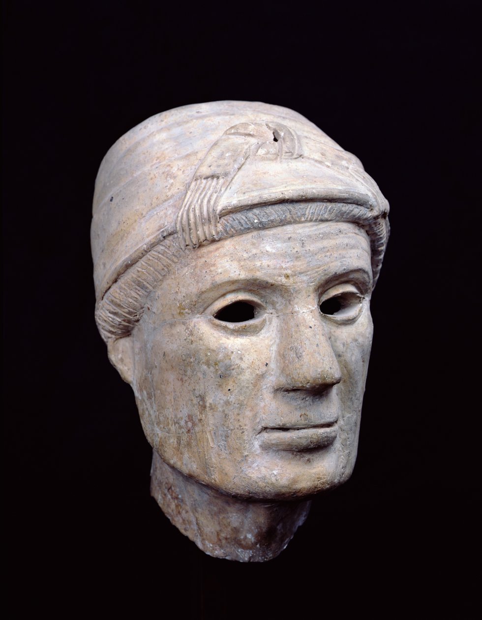 Öregasszony feje, Cerveteriből (agyag) alkotó: Etruscan