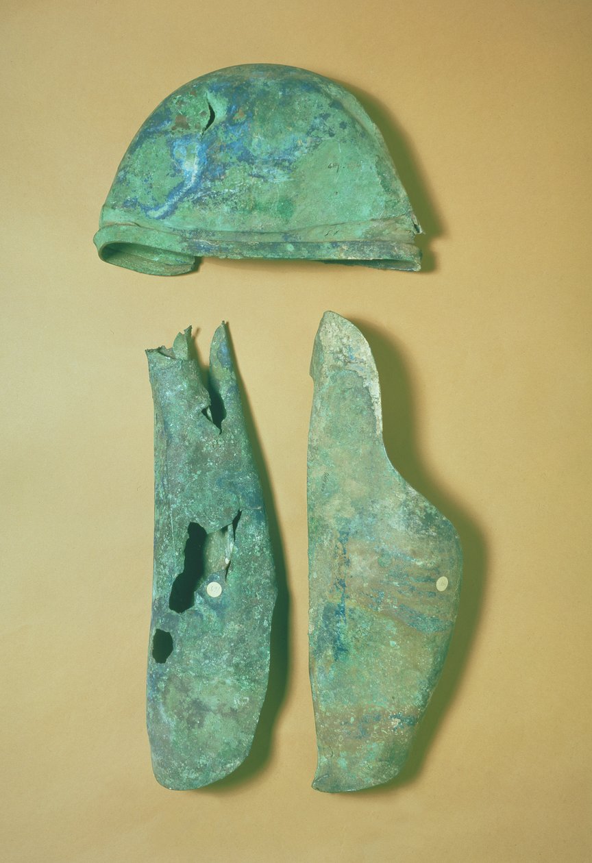 Sisak és tepertő, olasz-etruszk, Kr.e. 5. század eleje (bronz) alkotó: Etruscan