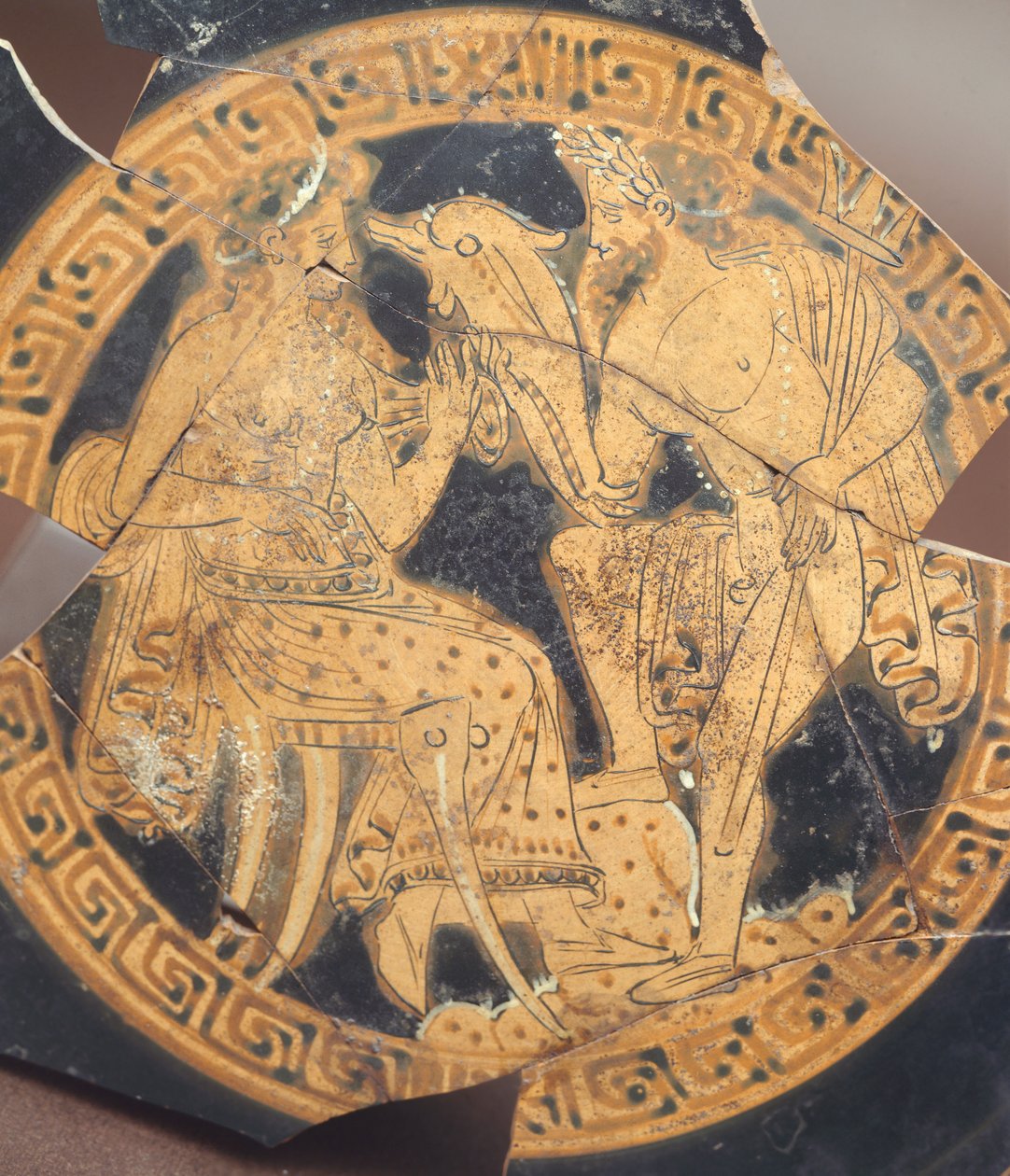 Poszeidón és Amphitrite. Piros figurás kerámia a Civita Castellanából (Lazio). Etruszk civilizáció, Kr. e. 4. század. alkotó: Etruscan