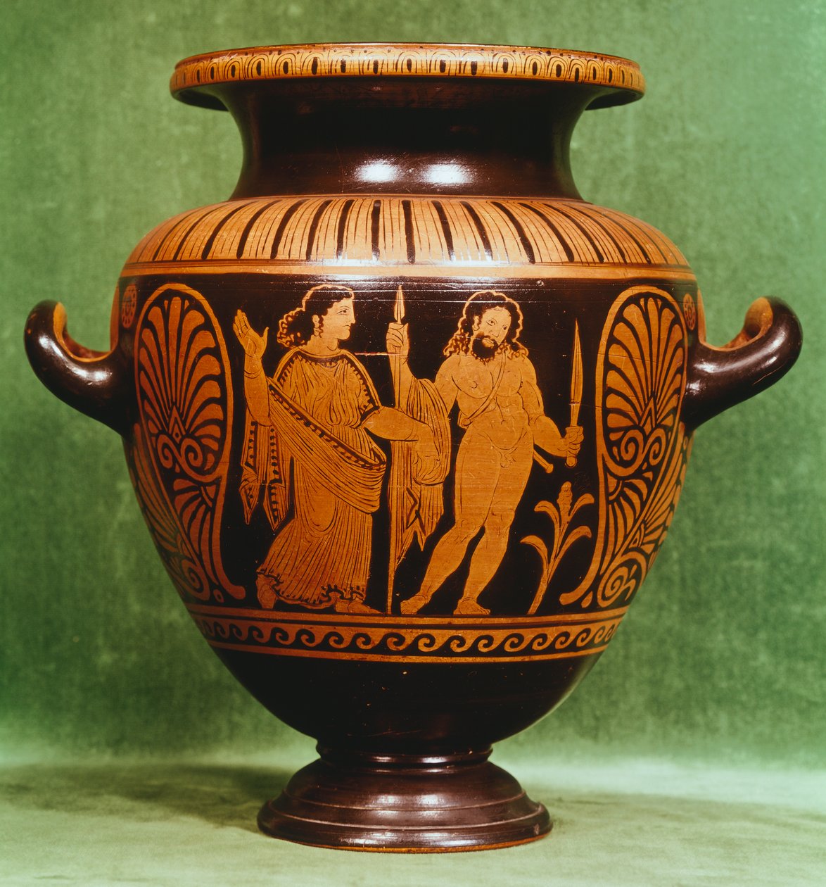 Stamnos, vörös alakos kerámia Vulciból (Lazio). Etruszk civilizáció, Kr. e. 4. század. alkotó: Etruscan
