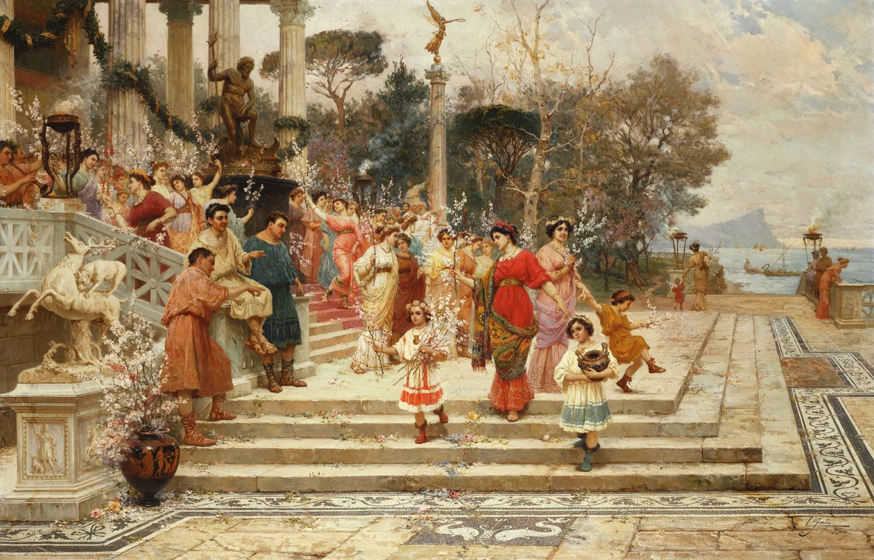 Neptunusz ünnepe; La Fete de Neptune (olaj, vászon) alkotó: Ettore Forti