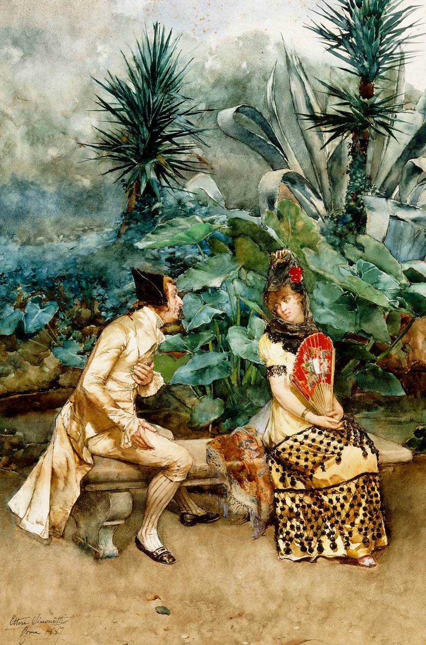 Szerelmi nyilatkozat, 1887 alkotó: Ettore Simonetti