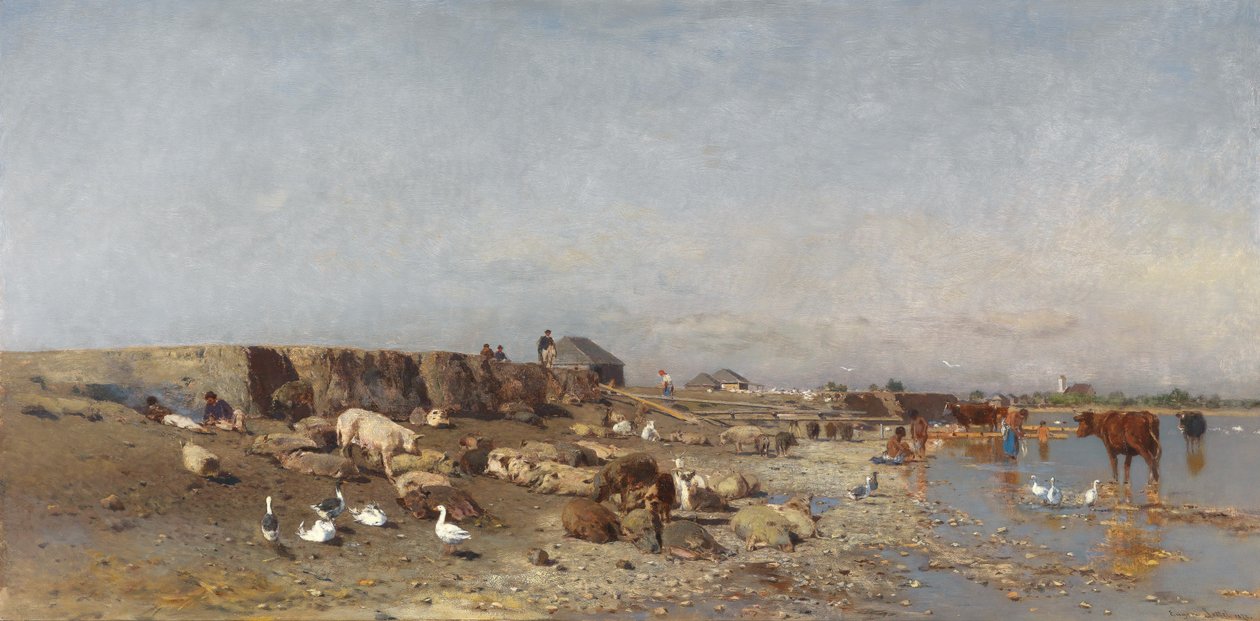 Szered an der Waag motívuma alkotó: Eugen Jettel