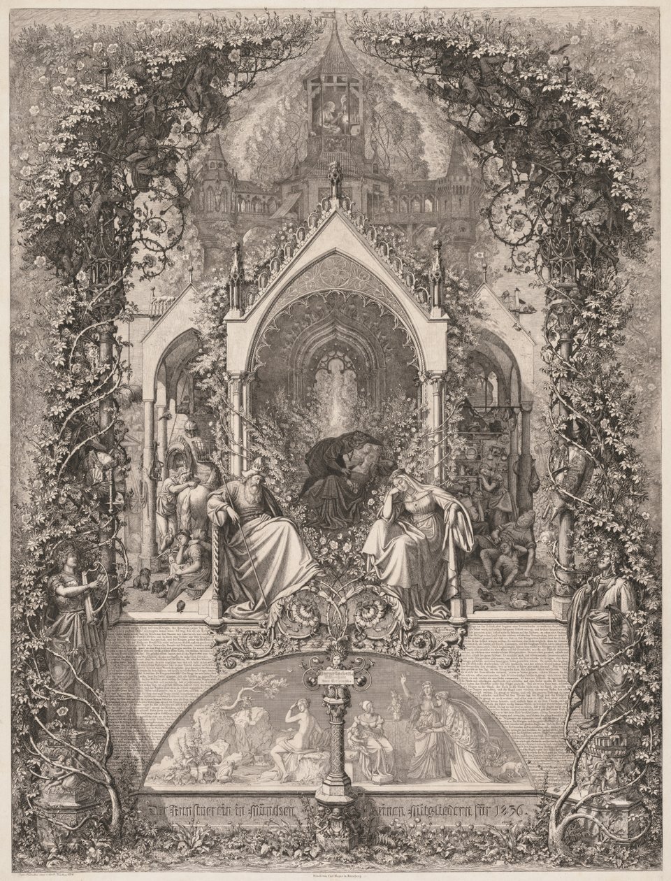 Briar Rose (Csipkerózsika) alkotó: Eugen Napoleon Neureuther