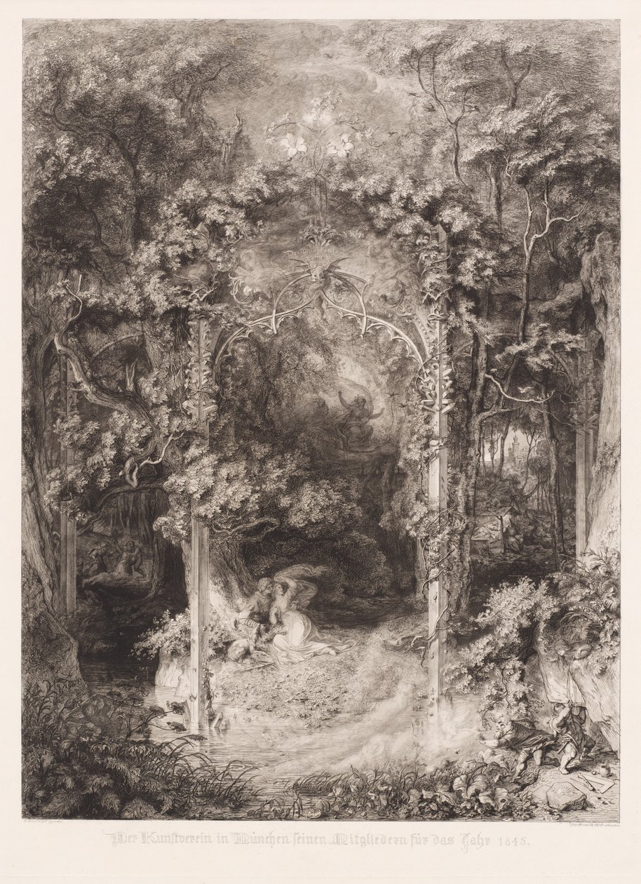 Das Waldfräulein (Az erdő asszonya) alkotó: Eugen Napoleon Neureuther