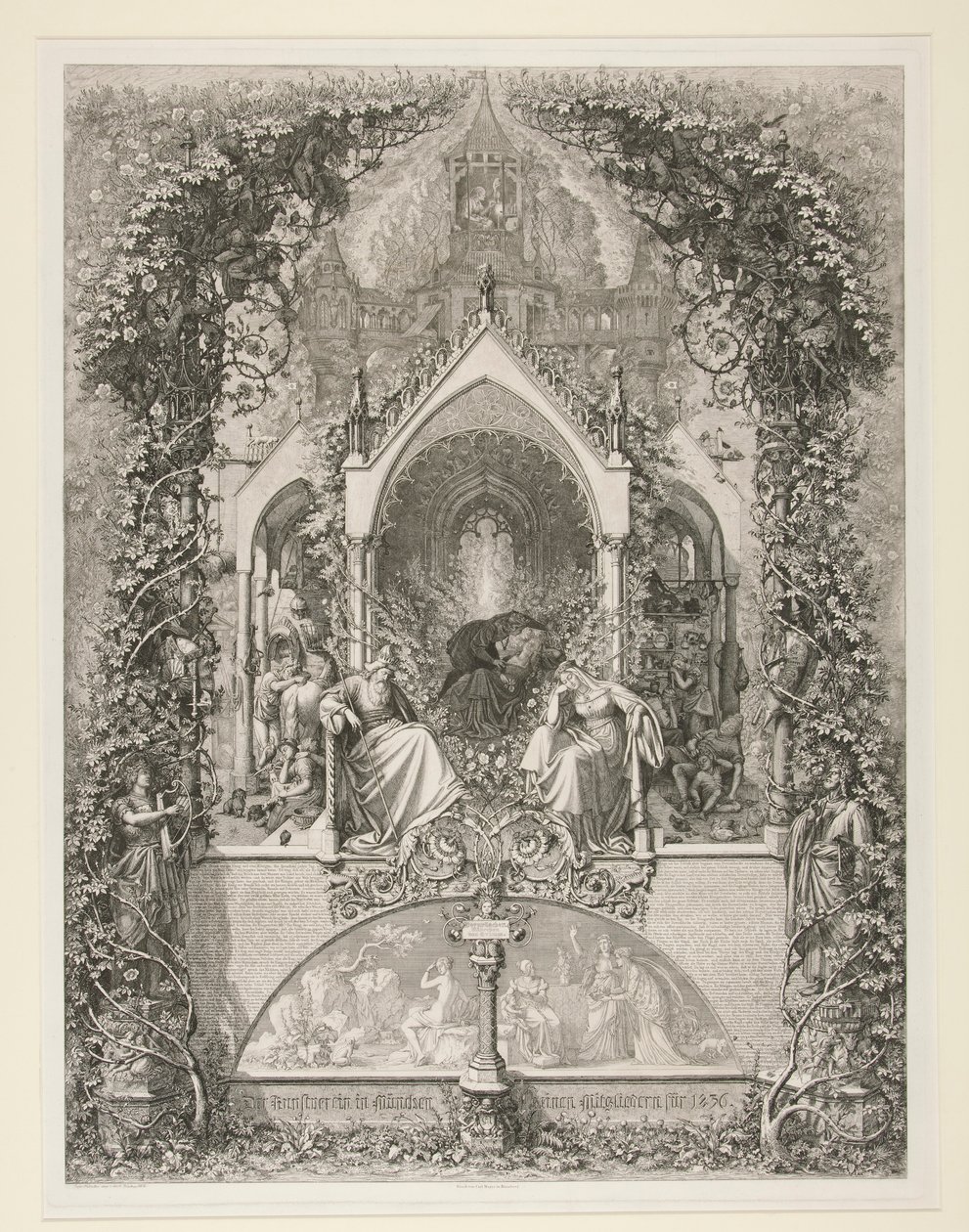 Dornrose. Maehrchen von Grimm. (Csipkerózsika. Grimm mese) alkotó: Eugen Napoleon Neureuther
