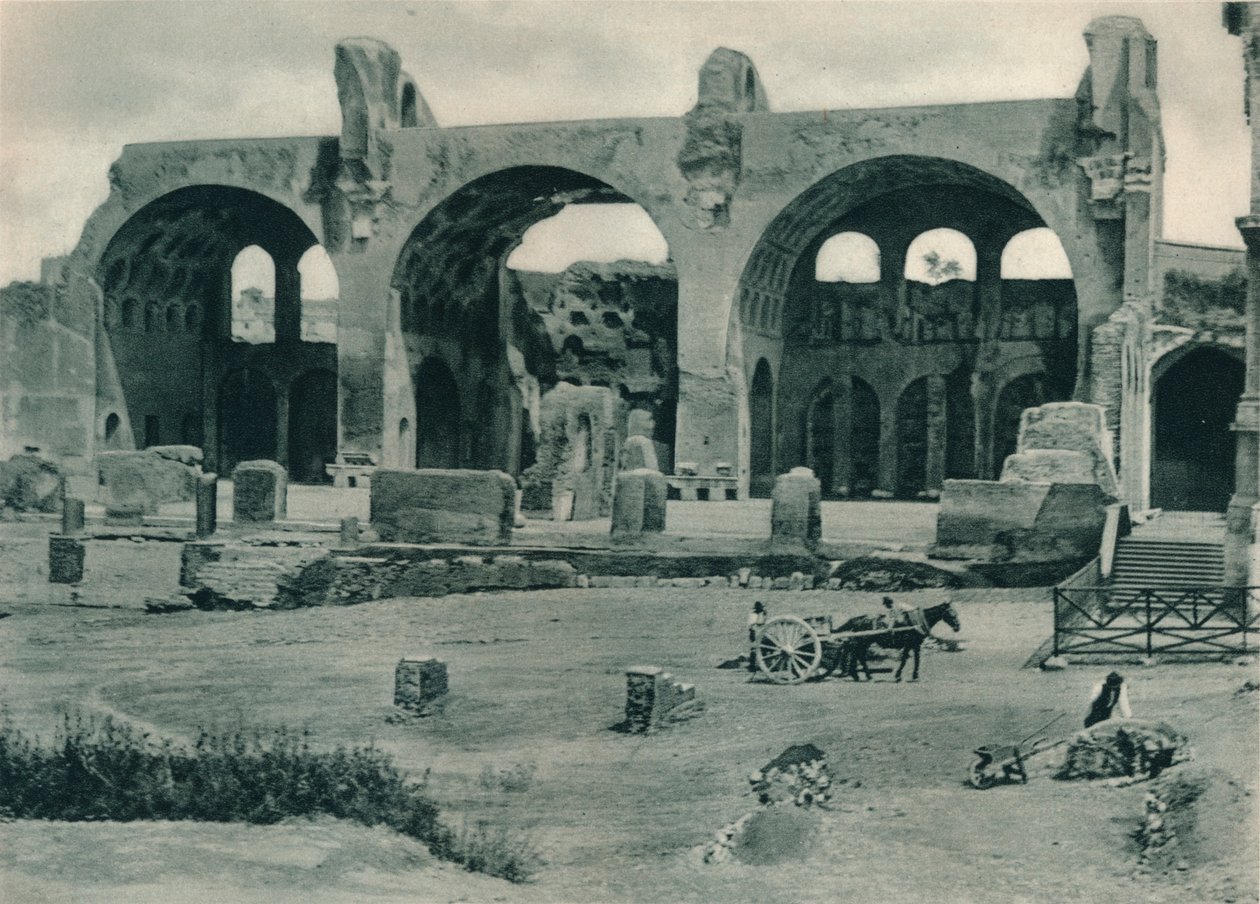 Maxentius és Konstantin bazilika a Forum Romanumban, Róma, Olaszország, 1927 alkotó: Eugen Poppel
