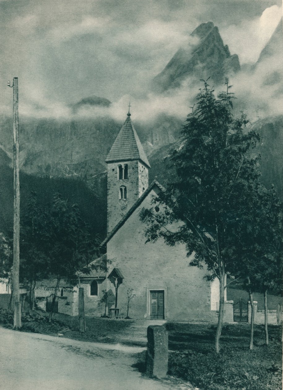 Kápolna és Pala csoport, San Martino di Castrozza, Dolomitok, Olaszország, 1927 alkotó: Eugen Poppel