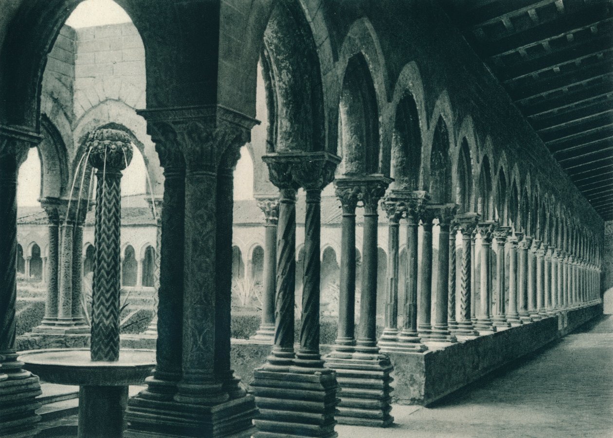 A bencés kolostor kolostorai, Monreale, Szicília, Olaszország, 1927 alkotó: Eugen Poppel