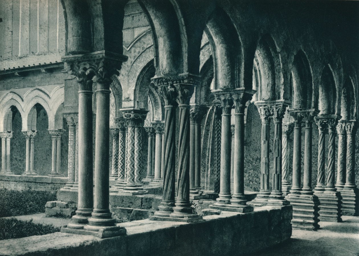 A bencés kolostor kolostorai, Monreale, Szicília, Olaszország, 1927 alkotó: Eugen Poppel