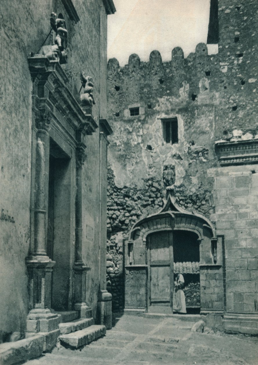 Egy templom bejárata, Taormina, Szicília, Olaszország, 1927 alkotó: Eugen Poppel