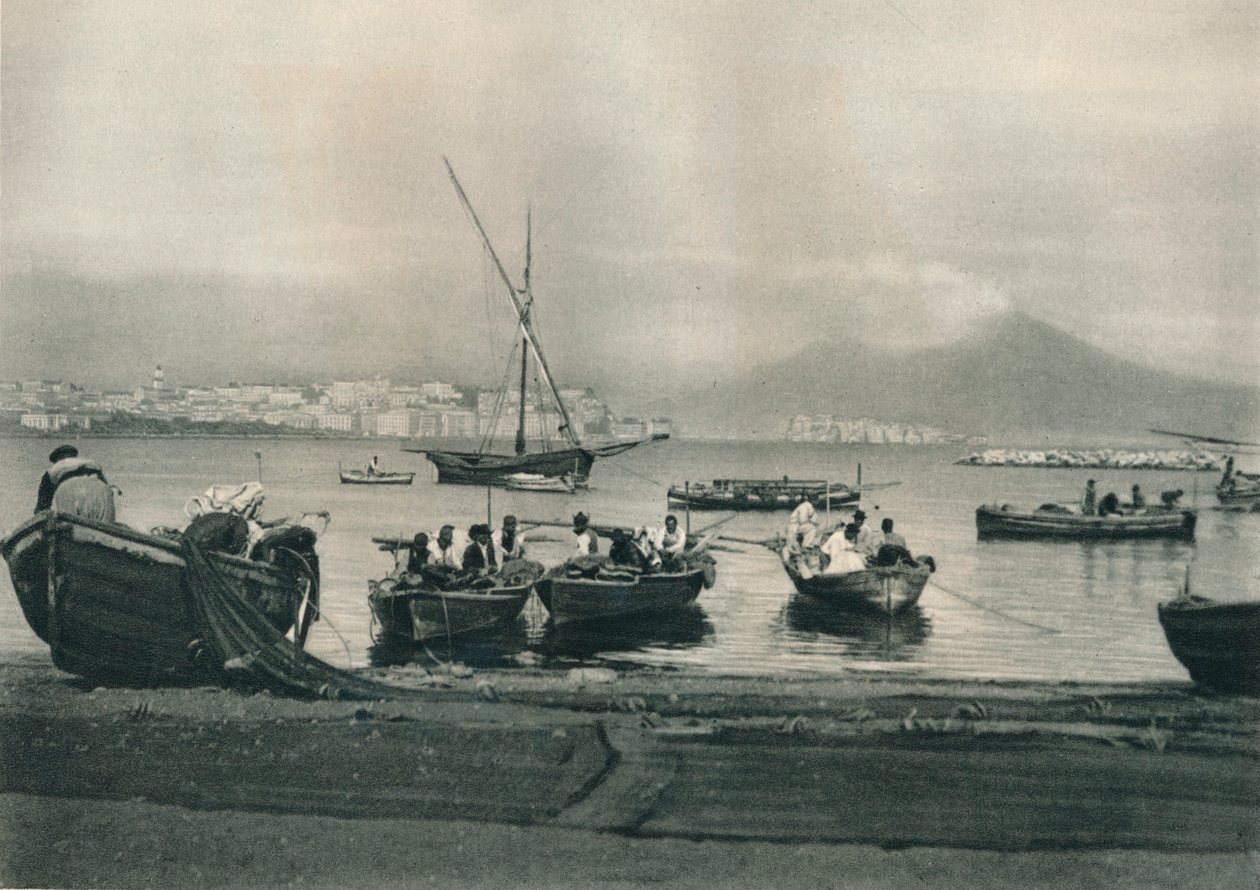 Halászok tengerre szállása, Nápoly, Olaszország, 1927 alkotó: Eugen Poppel