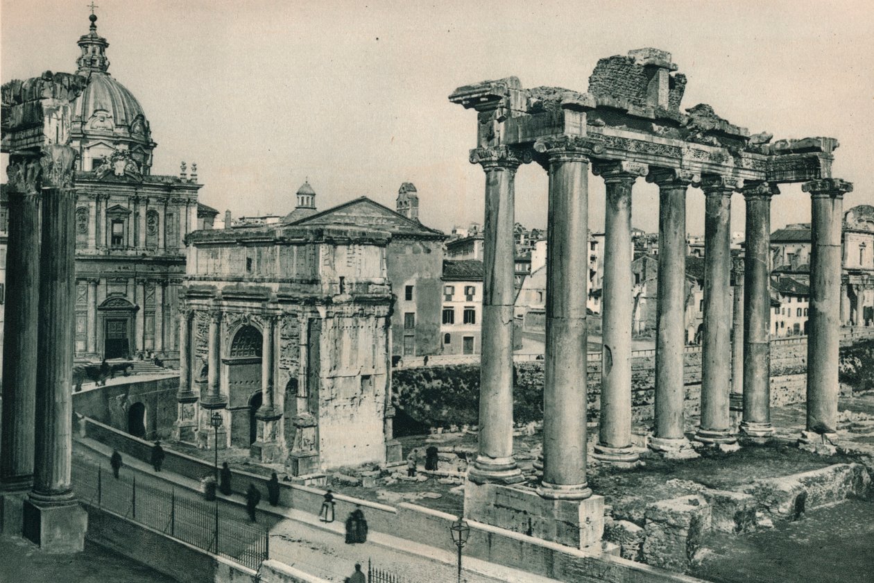 Forum Romanum Septimius Severus ívével, Róma, Olaszország, 1927 alkotó: Eugen Poppel
