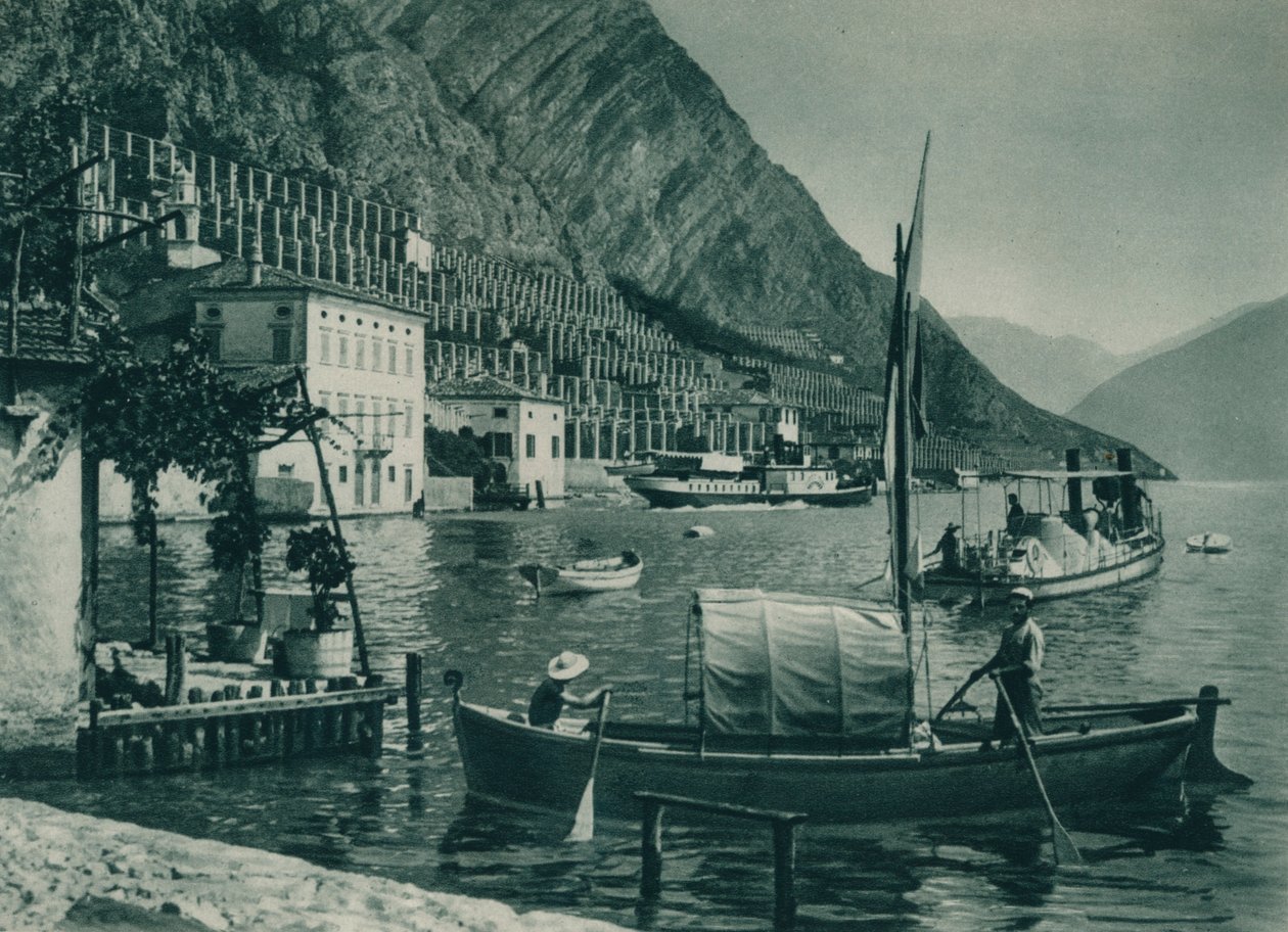 Limone sul Garda kikötője, Olaszország, 1927 alkotó: Eugen Poppel