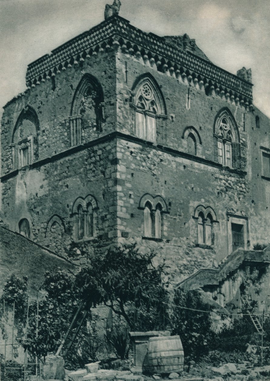 Ház az iszlám uralom idejéből, Taormina, Szicília, Olaszország, 1927 alkotó: Eugen Poppel
