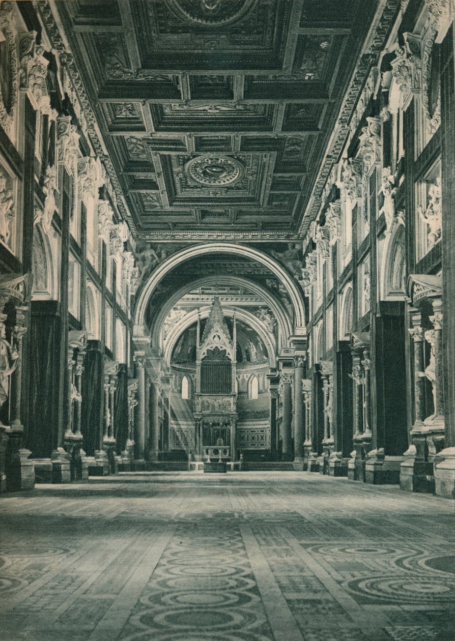 A Lateráni San Giovanni-bazilika hajója, Róma, Olaszország, 1927 alkotó: Eugen Poppel