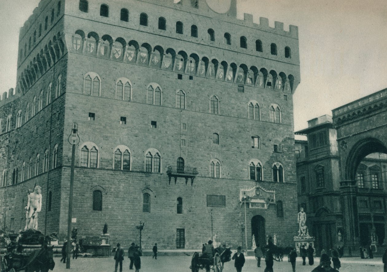 Palazzo Vecchio, Piazza della Signoria, Firenze, Olaszország, 1927 alkotó: Eugen Poppel