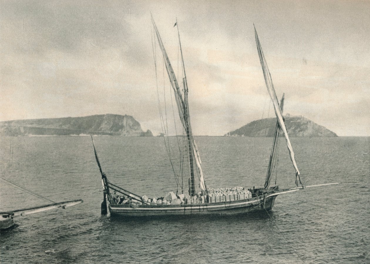 Vitorlás Nápoly kikötőjében, Olaszországban, 1927 alkotó: Eugen Poppel