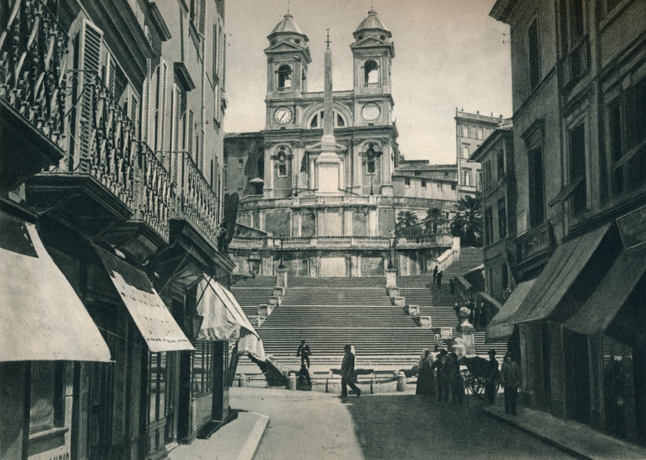 Spanyol lépcső és Trinita dei Monti templom, Róma, Olaszország, 1927 alkotó: Eugen Poppel