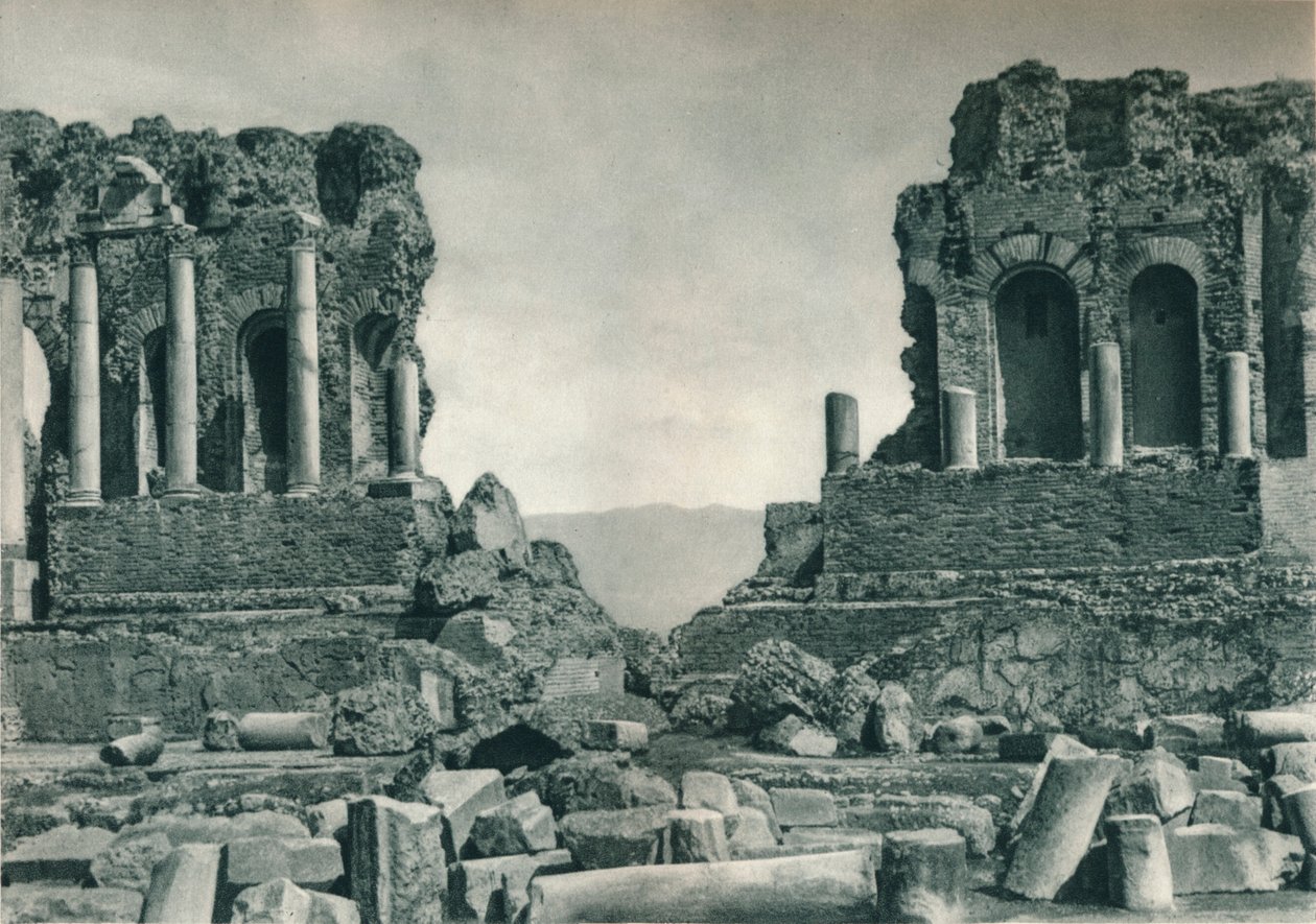 A Görög Színház színpada, Taormina, Szicília, Olaszország, 1927 alkotó: Eugen Poppel