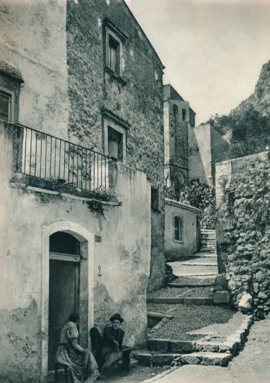 Utca Taorminában, Szicíliában, Olaszországban, 1927 alkotó: Eugen Poppel