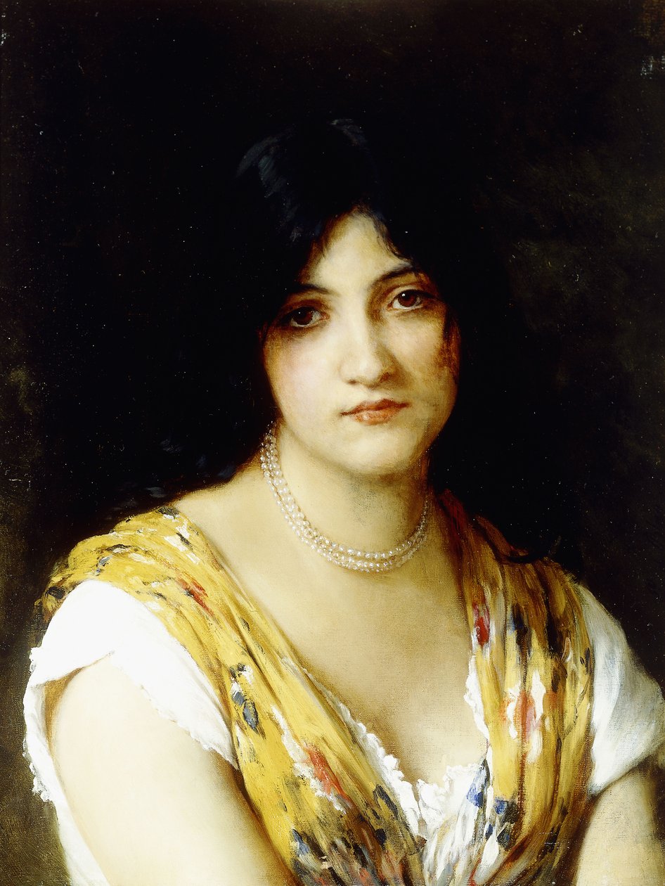 Egy mediterrán szépség, alkotó: Eugen von Blaas