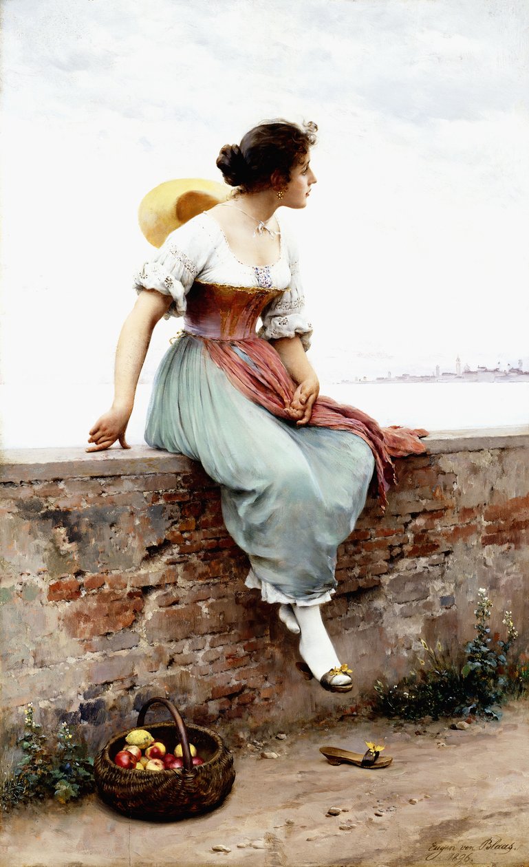 Egy töprengő pillanat, 1896 alkotó: Eugen von Blaas