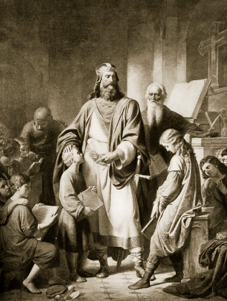 Nagy Károly és tudósai, illusztráció a "Hutchinson